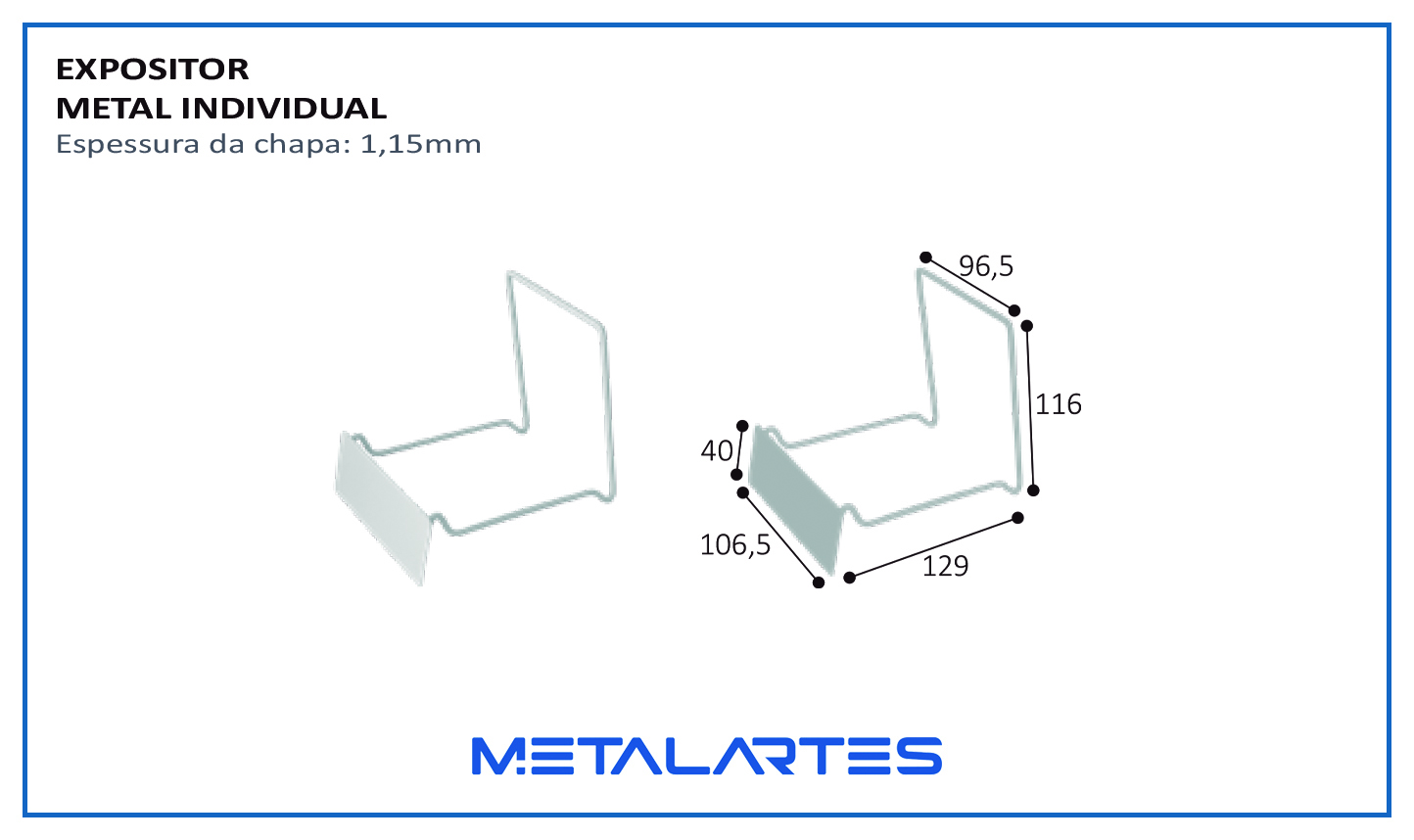 EXPOSITOR DE METAL INDIVIDUAL